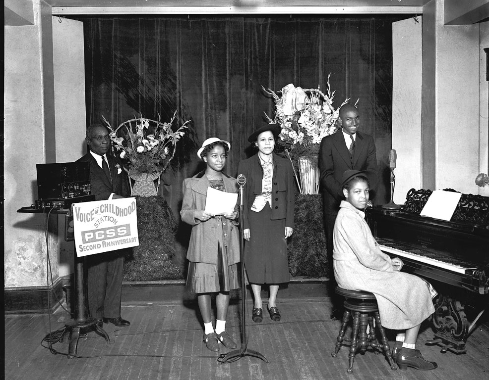 Photo of Voice of Childhood radio station, ca. 1940