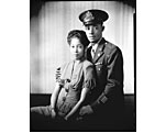 Photo of Lt. and Mrs. U.S. Ricks, ca. 1942-1945.