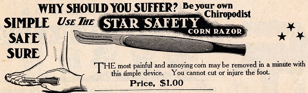 Star Safety Corn Razor advertisement