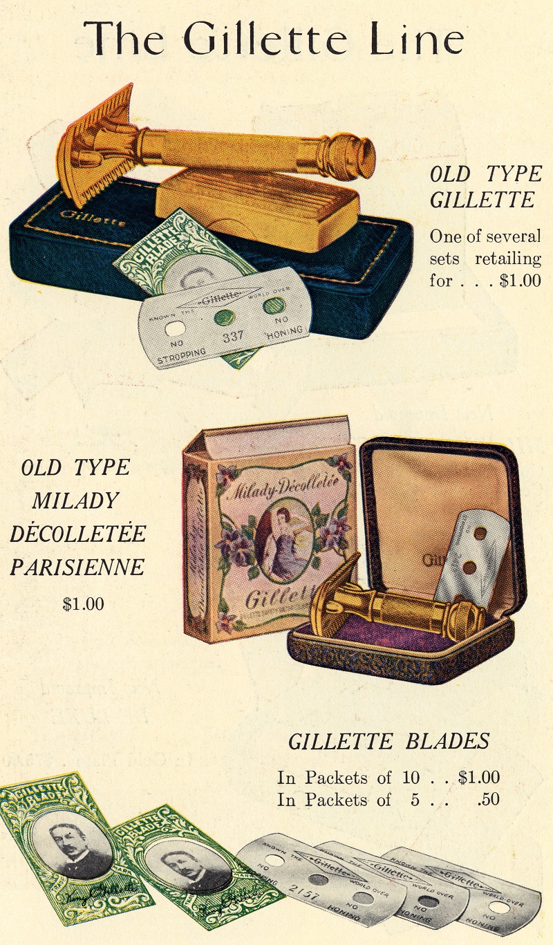 Gillette Catalog Advertisement for Razor sets