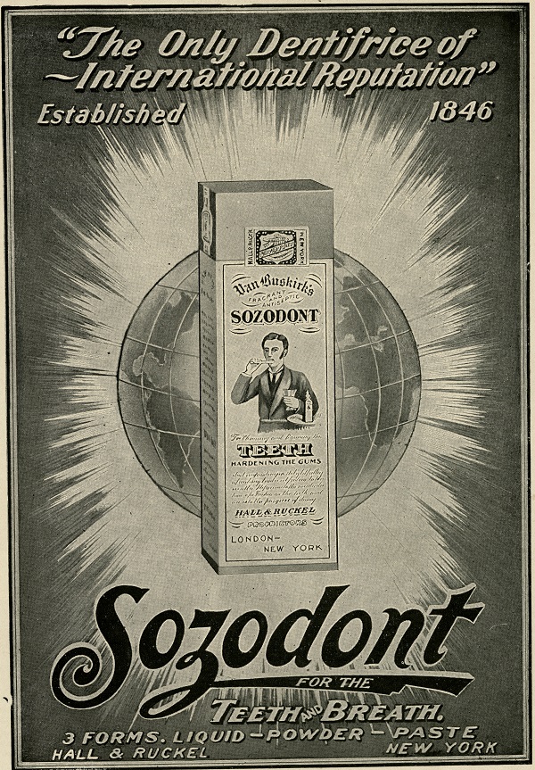 Sozodont Globe advertisment