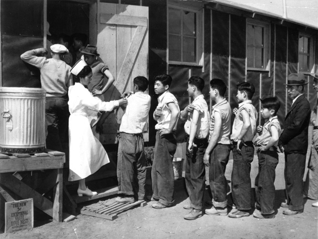 Manzanar War Relocation Center, April 2, 1942.
