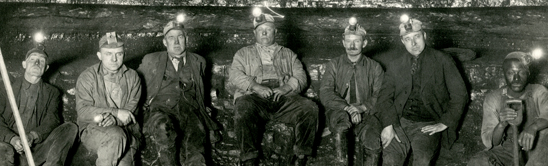 Consolidated Coal Company Miners showing proper method of shooting coal, March 6, 1924.