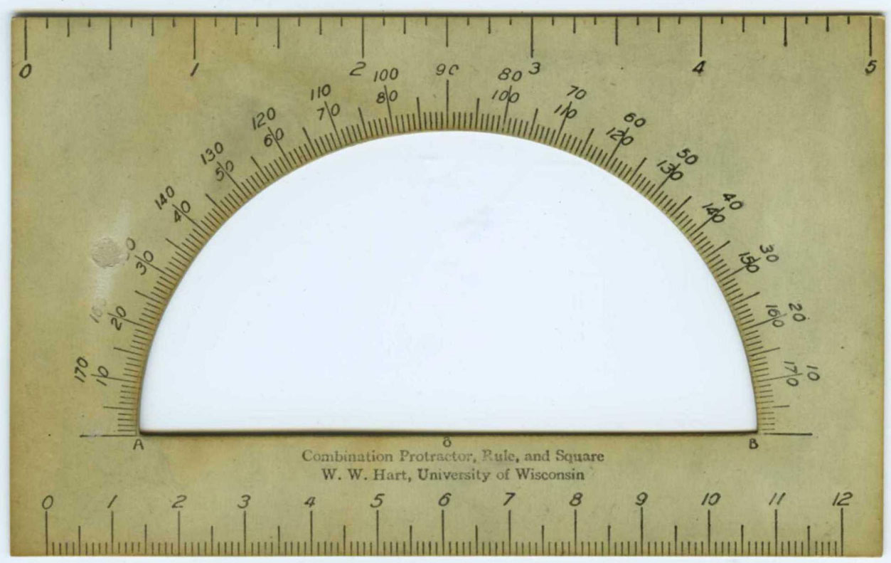 Image of a Hart Combination Protractor, Rule, And Square