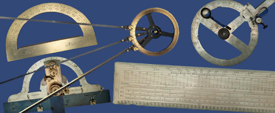 Some examples of protractors in the collection