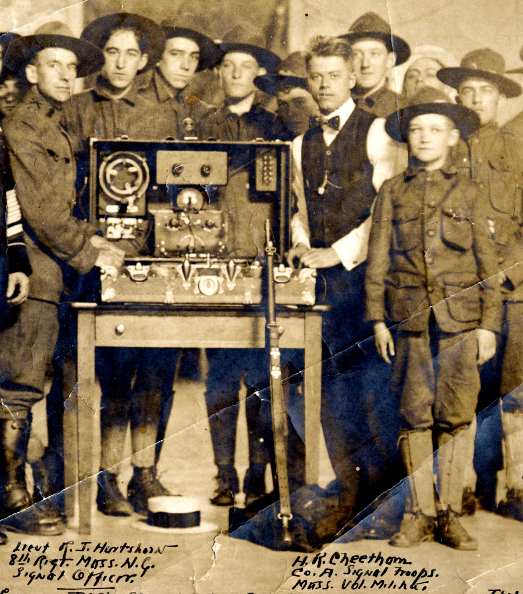 Image of Harry Cheetham and Signal Troops of the Massachusetts Volunteer Militia