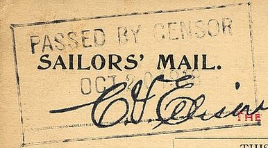 Sailors' Mail Frank and Censor Mark