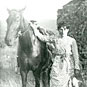 Vintage photograph of woman with horse