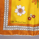 Lady Bird Johnson's scarf with Texas wildflowers and initials