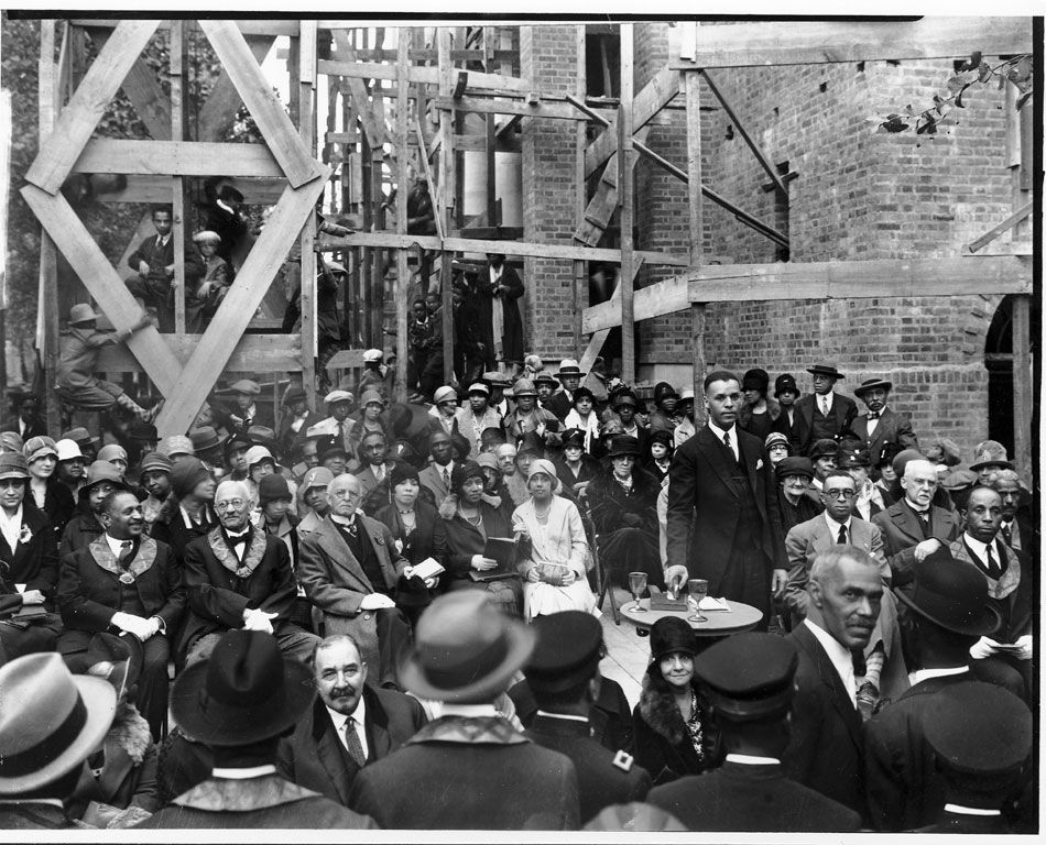 Photo of Cornerstone Ceremony (Dedication), Lincoln Temple Church, 1928.