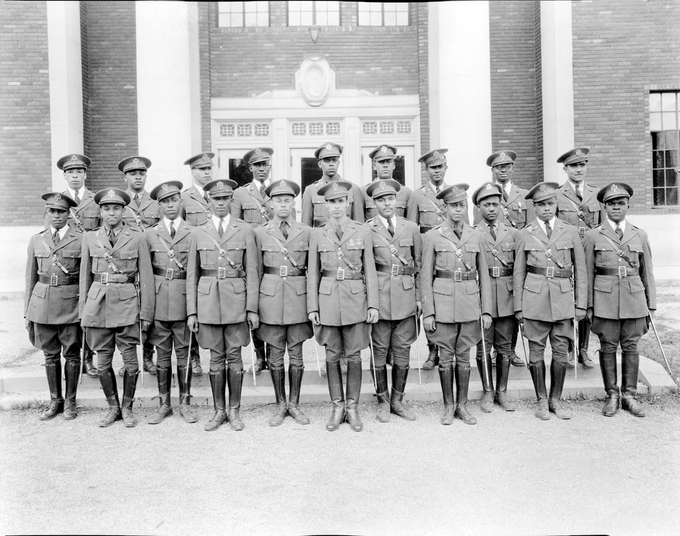 Photo of Howard University military organization (ROTC?), ca. 1930s.