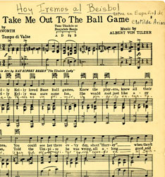 Translated 'Take Me Out to the Ball Game' music