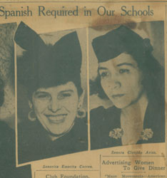 Newspaper story highlighting activism in favor of Spanish language in public schools