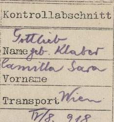 Transport document, about August 1942