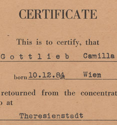 Certificate, summer 1945