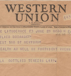 Western Union telegraph, June 1945