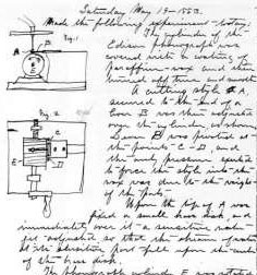 Notebook belonging to Charles Sumner Tainter, describing sound experiments at the Volta Laboratory (Gift of Laura Fontaine Onderdonk Tainter)