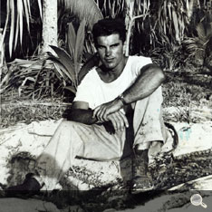 Earl Shaffer during his World War II Army service in the Pacific Islands.