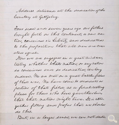 First page of the Gettysburg Address