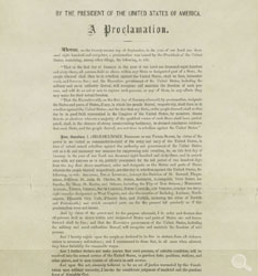 Leland-Boker Draft Printing of the Emancipation Proclamation.
