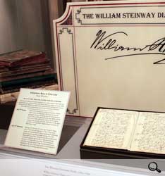 William Steinway Diary on display