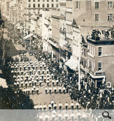 New York City Grand Procession, April 10, 1871, in commemoration of the Treaty of Peace between Germany and France (stereoscope detail published by E. & H. T. Anthony)