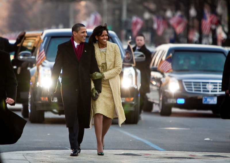 Michelle Obama Family President Barack Obama Sworn In PHOTO First Inauguration 