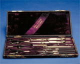 A Eugene Dietzgen Company set of drawing instruments.