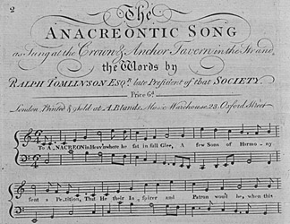 The Anacreontic Song